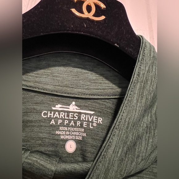 Dartmouth Womens Performance Pullover Charles River Size L Spacedye Forest Green - Picture 5 of 8